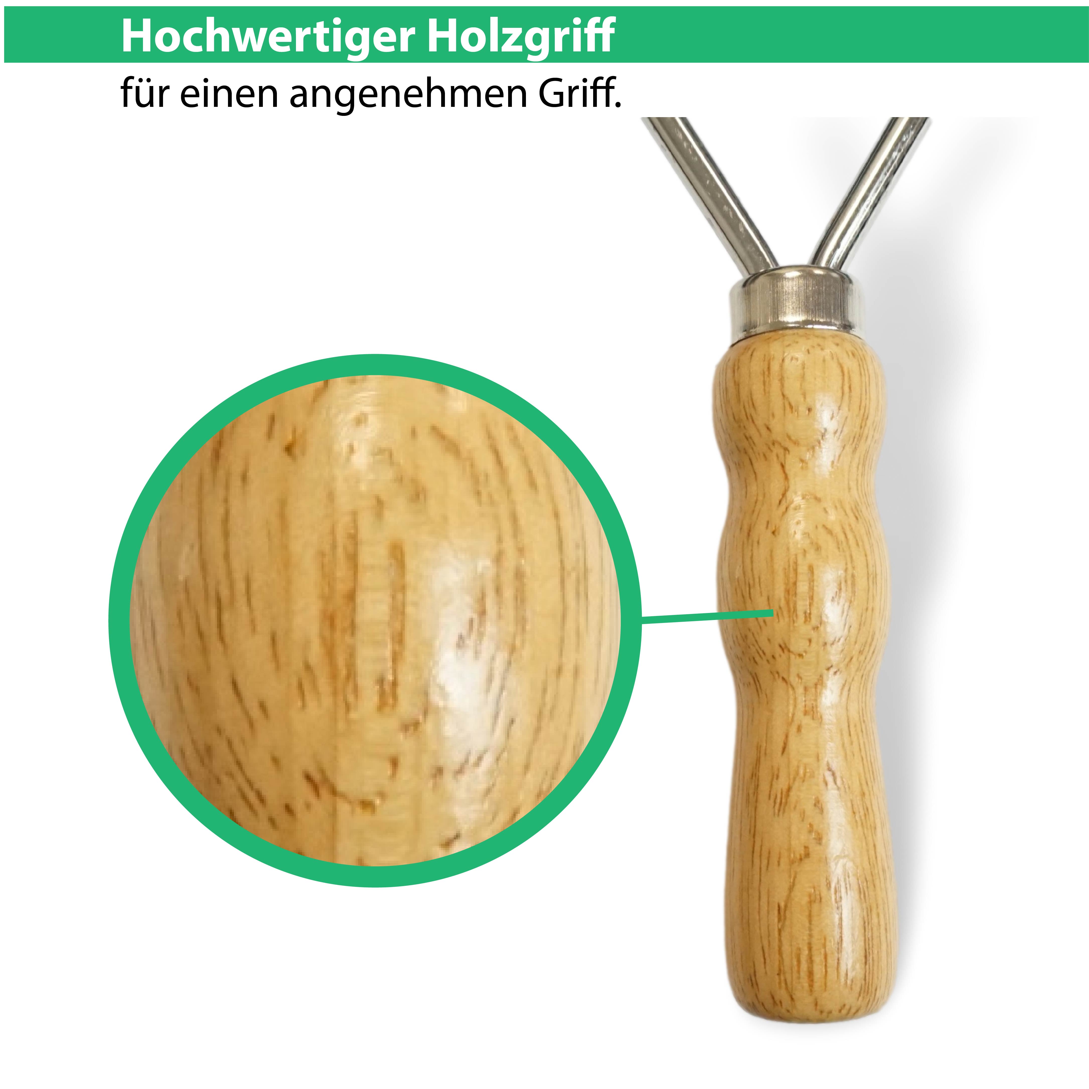 Schweissmesser für Pferde mit Holzgriff